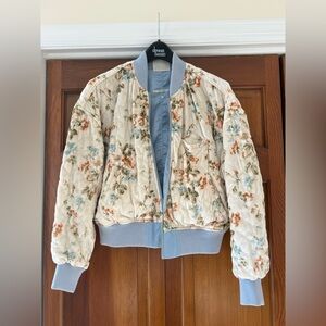 Urban Outfitters Floral Bomber Jacket, Size XS